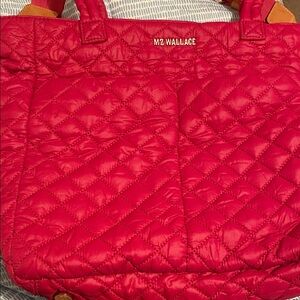 MZ Wallace Quilted Tote in Vibrant pink